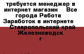 требуется менеджер в интернет магазин  - Все города Работа » Заработок в интернете   . Ставропольский край,Железноводск г.